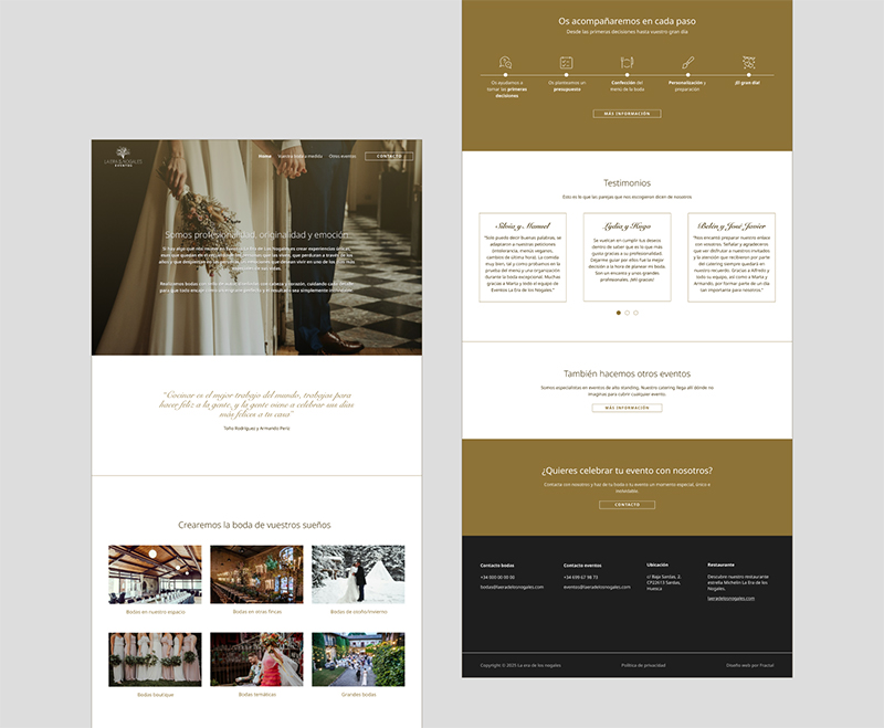 Nueva web para los servicios de bodas y eventos