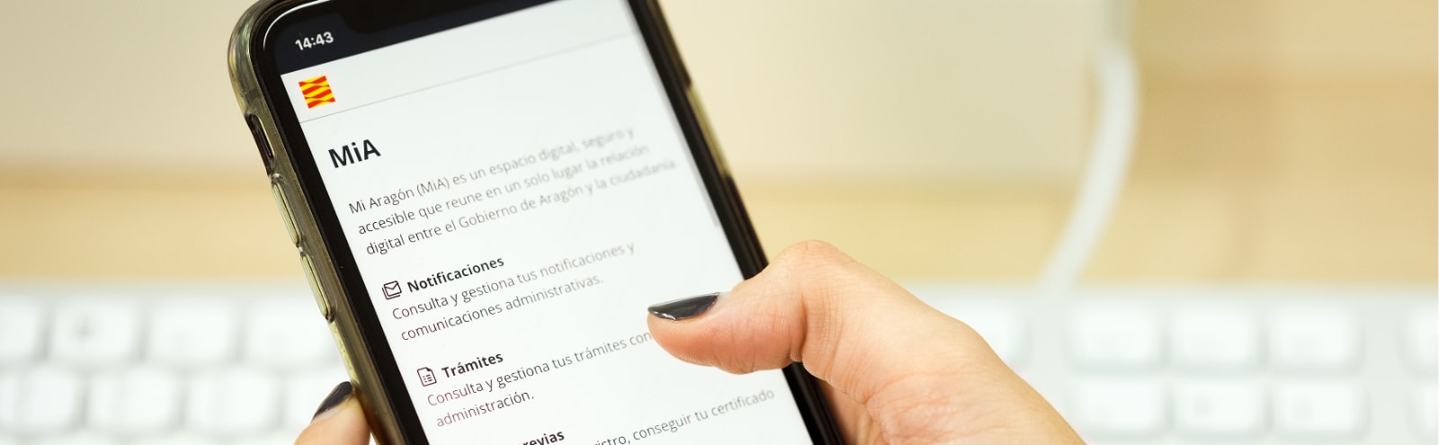 La aplicación MiA, en un smartphone