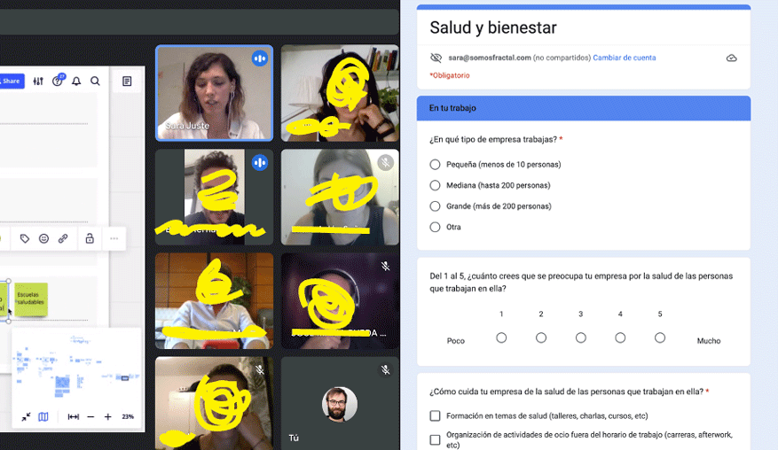 Focus grup y encuestas durante la investigación con usuarios