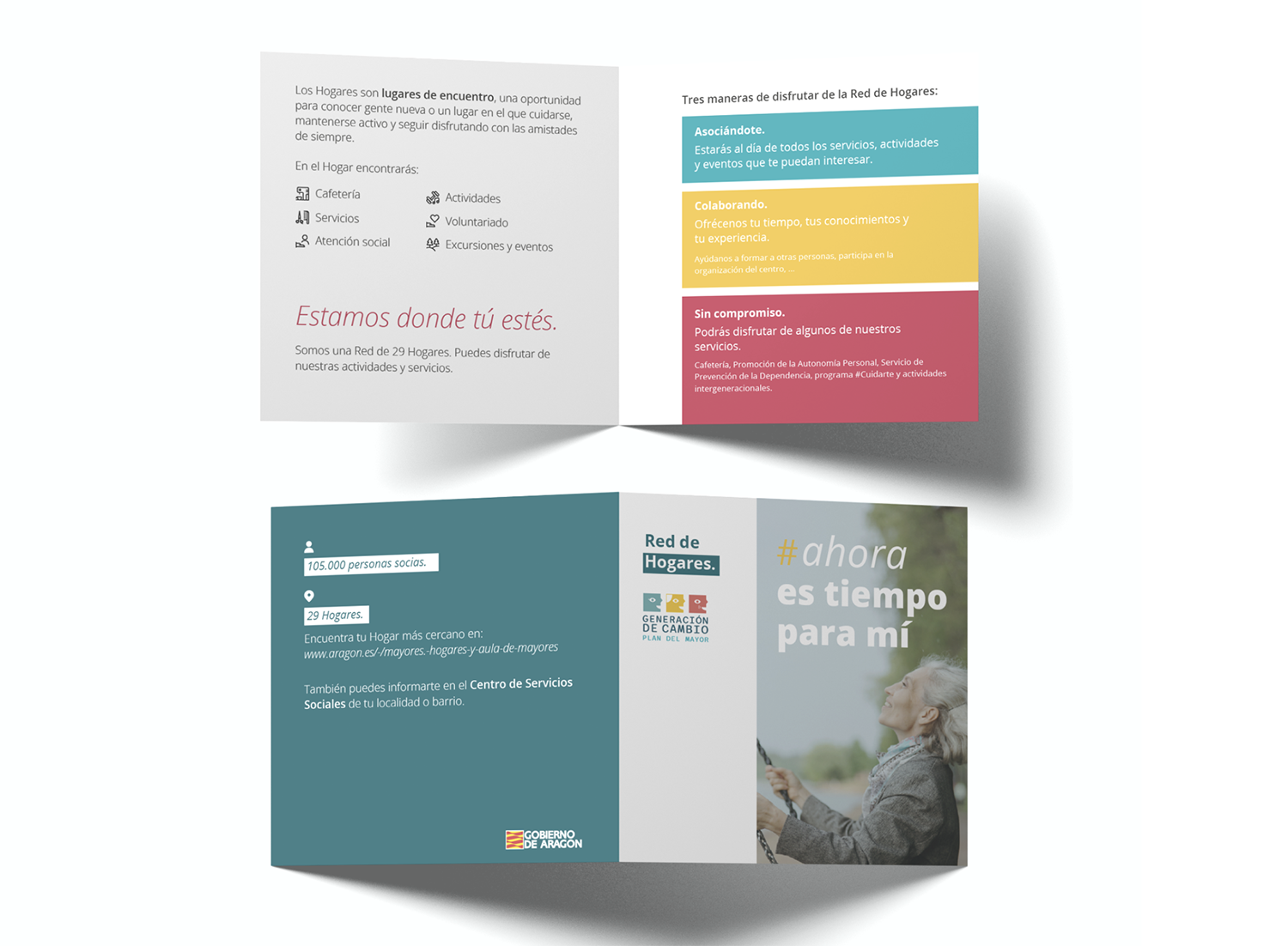 Mockup de los folletos