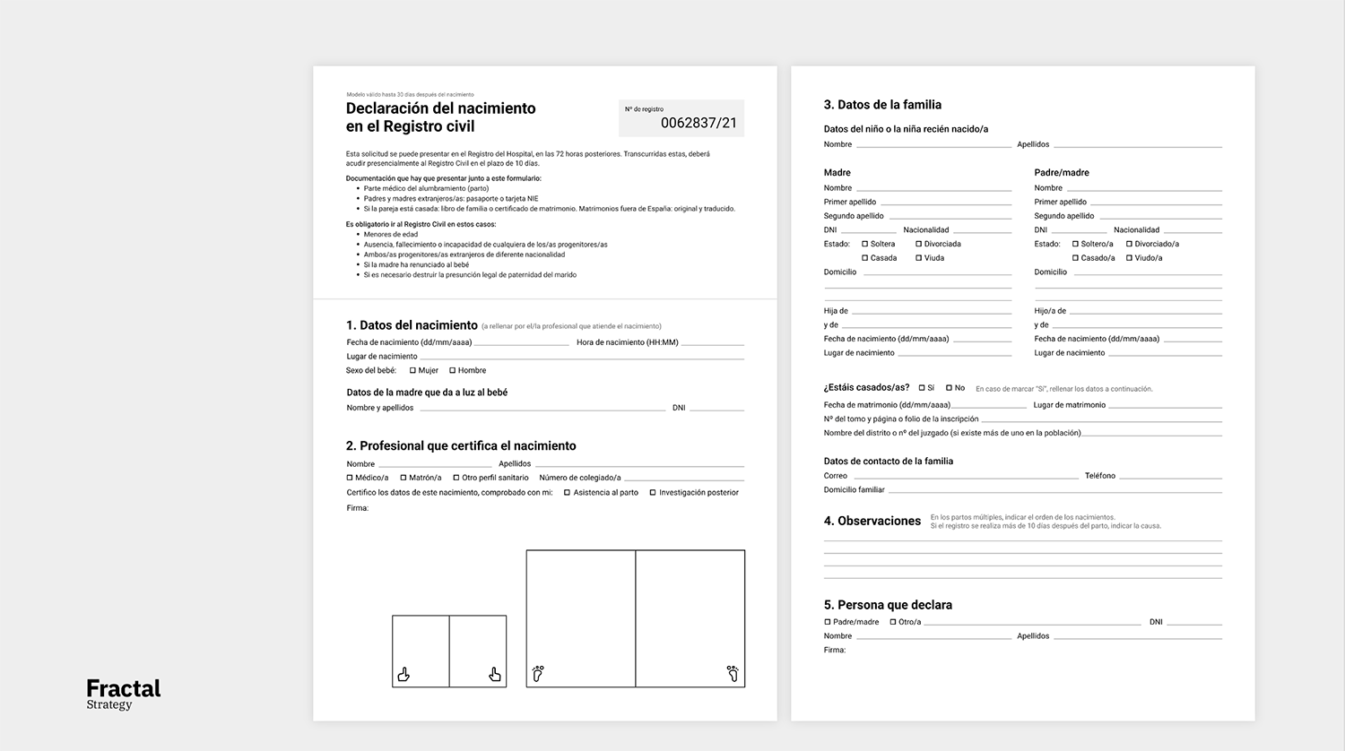 Ejemplo de comunicación clara: prototipo para el registro civil